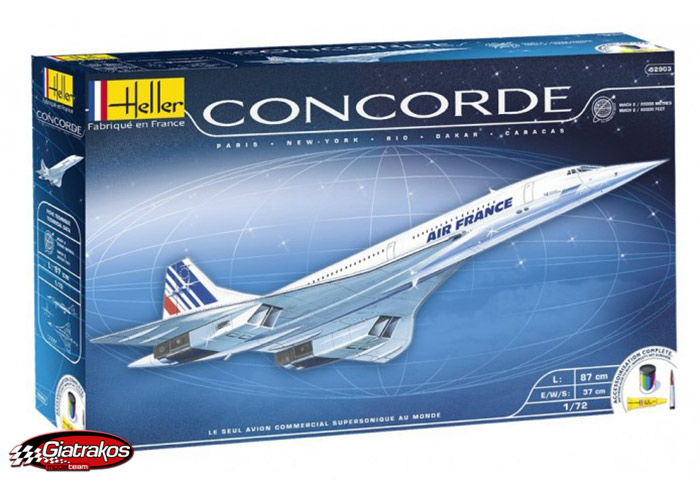 Concorde Air France. This is a 1/72 Heller 52903 plastic kit