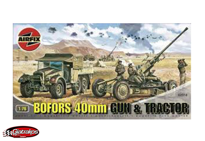 88mm Flak Gun And Tractor Airfix A02303v Scale 1 76