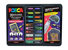 Uni Posca Groovy 01 Colours Metal Box